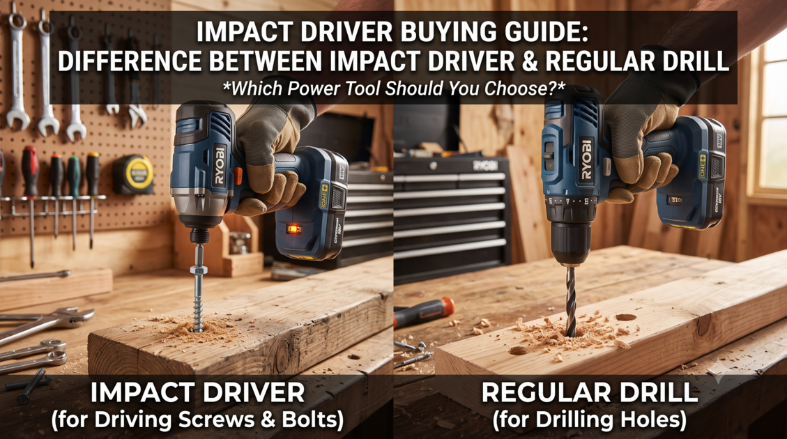 دليل شراء مفك التأثير (Impact Driver) - الفرق بينه وبين الدريل العادي