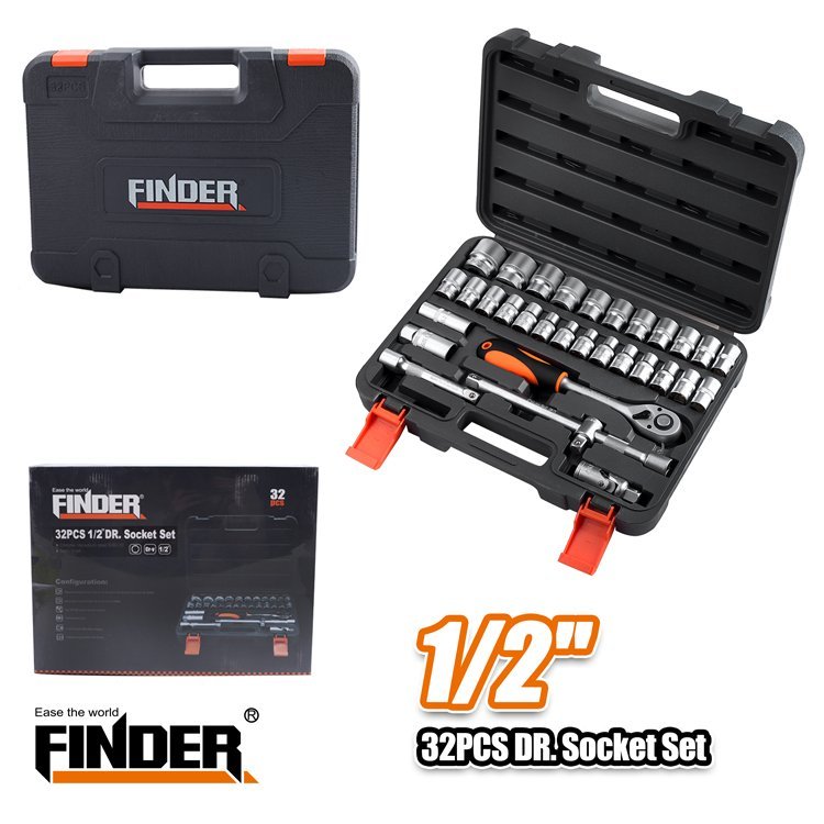 طقم بوكس  1/2"  8 - 32  32 قطعة FINDER