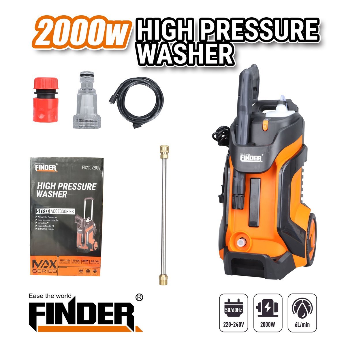 مضخة غسيل FINDER 160 BAR 2000W