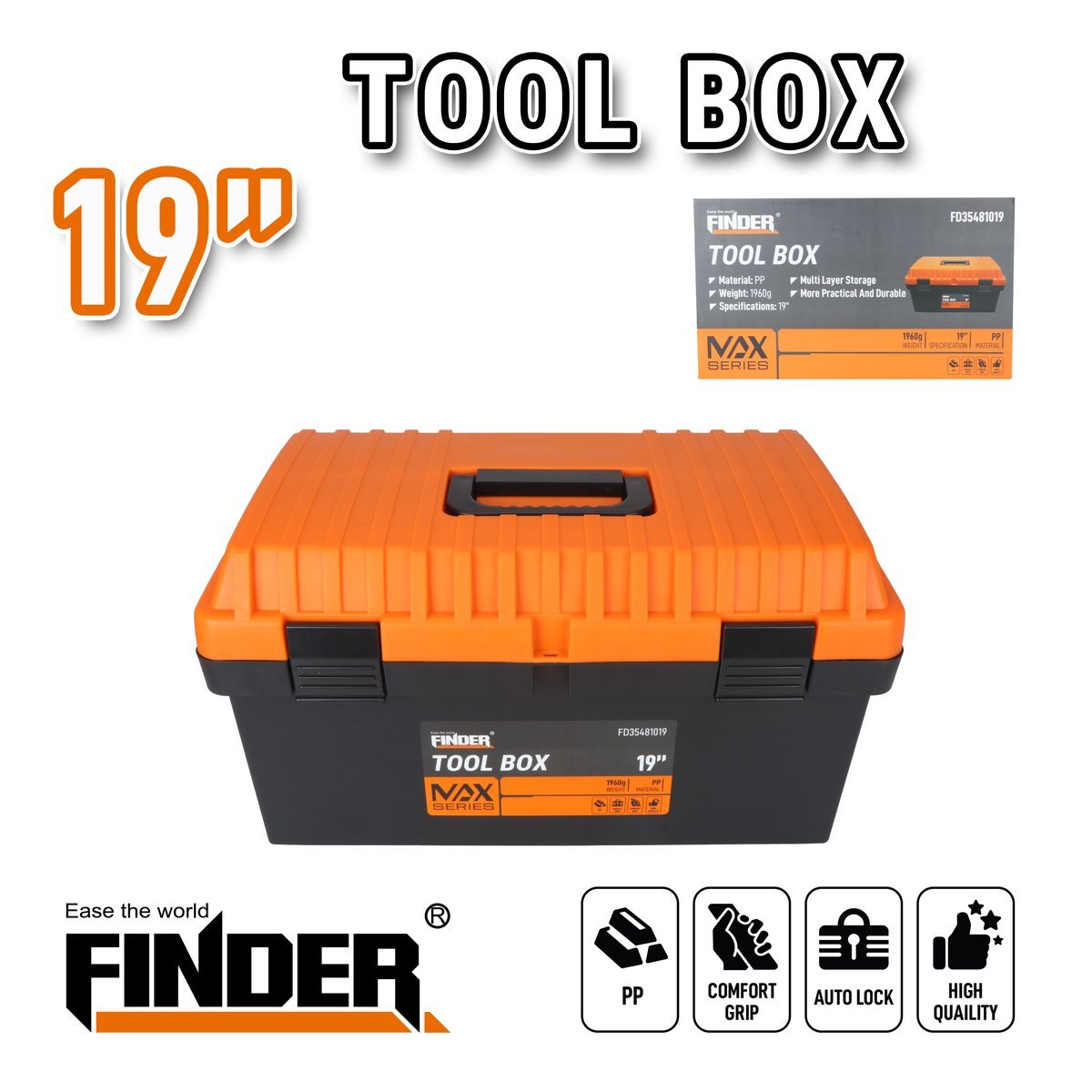 صندوق عدة بلاستك FINDER MAX "19