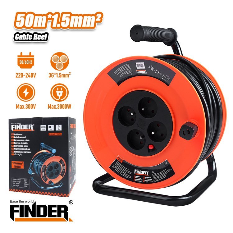 وصلة كهرباء بكرة 50 متر 1.5 ملم FINDER