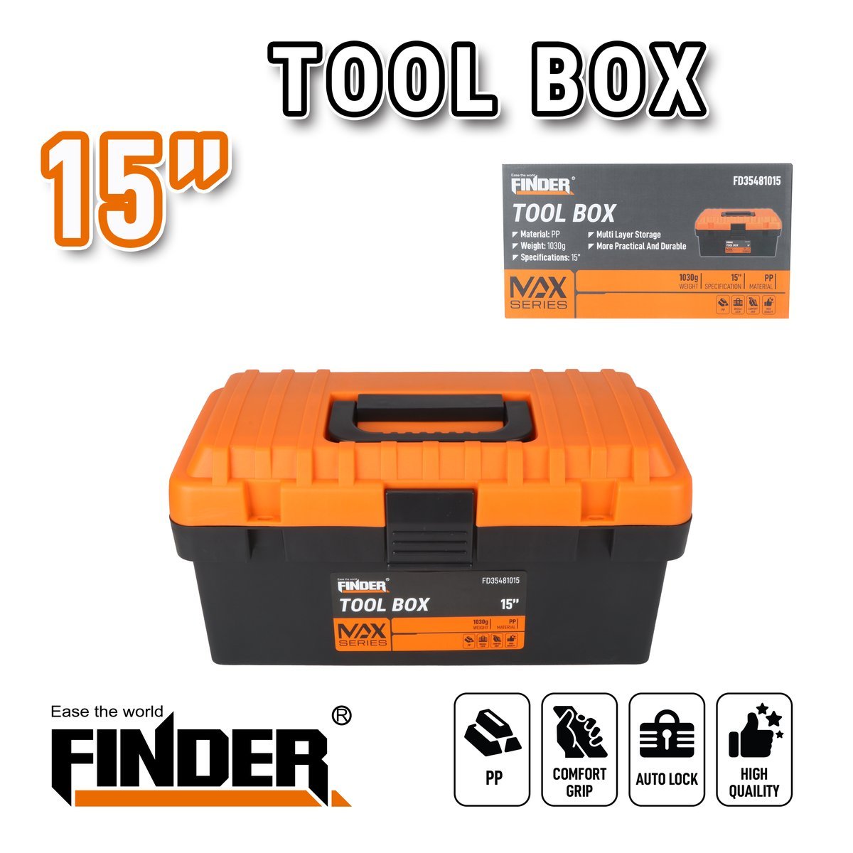 صندوق عدة بلاستك FINDER MAX "15