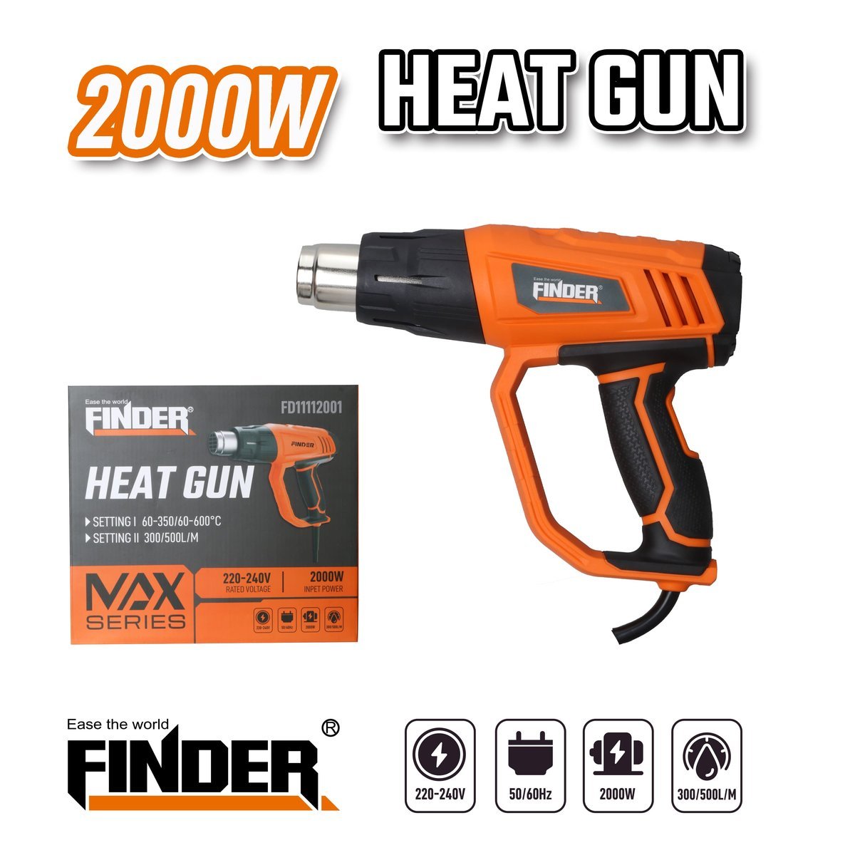 فرد هواء ساخن FINDER 2000W MAX