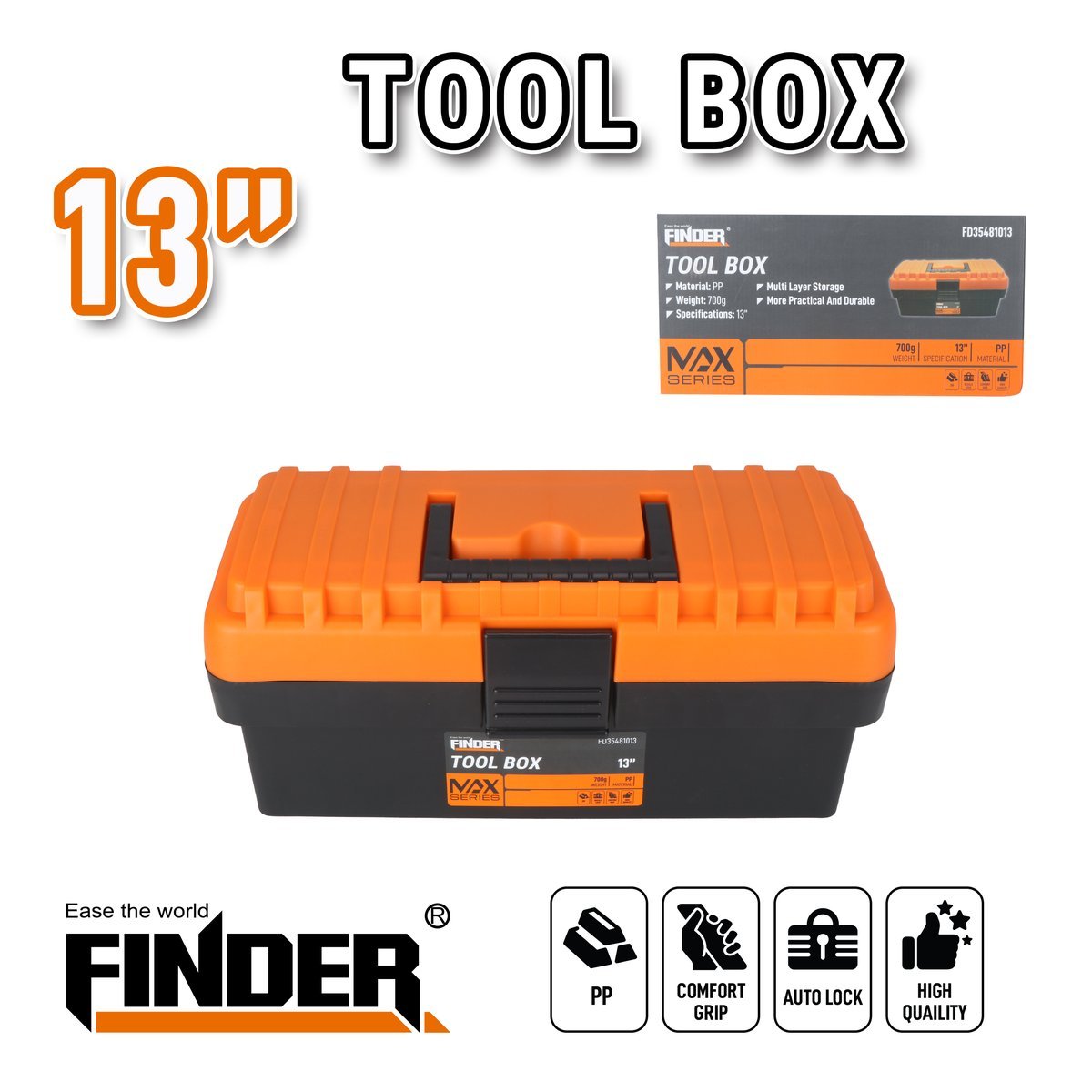 صندوق عدة بلاستك FINDER MAX "13