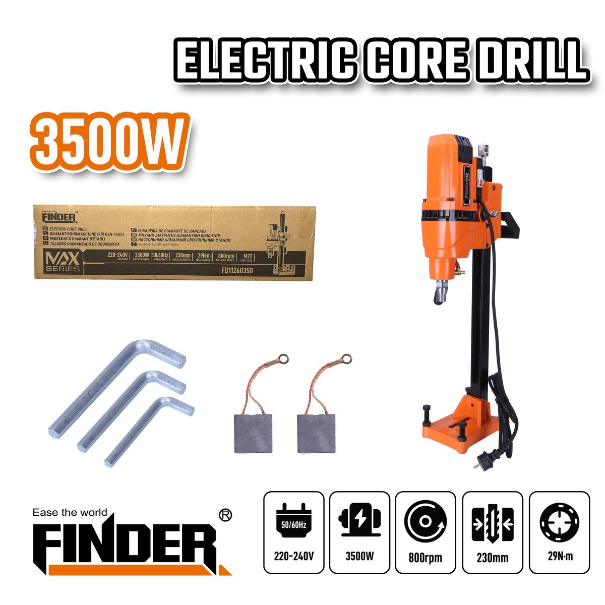 درل كور FINDER 3500W 230MM