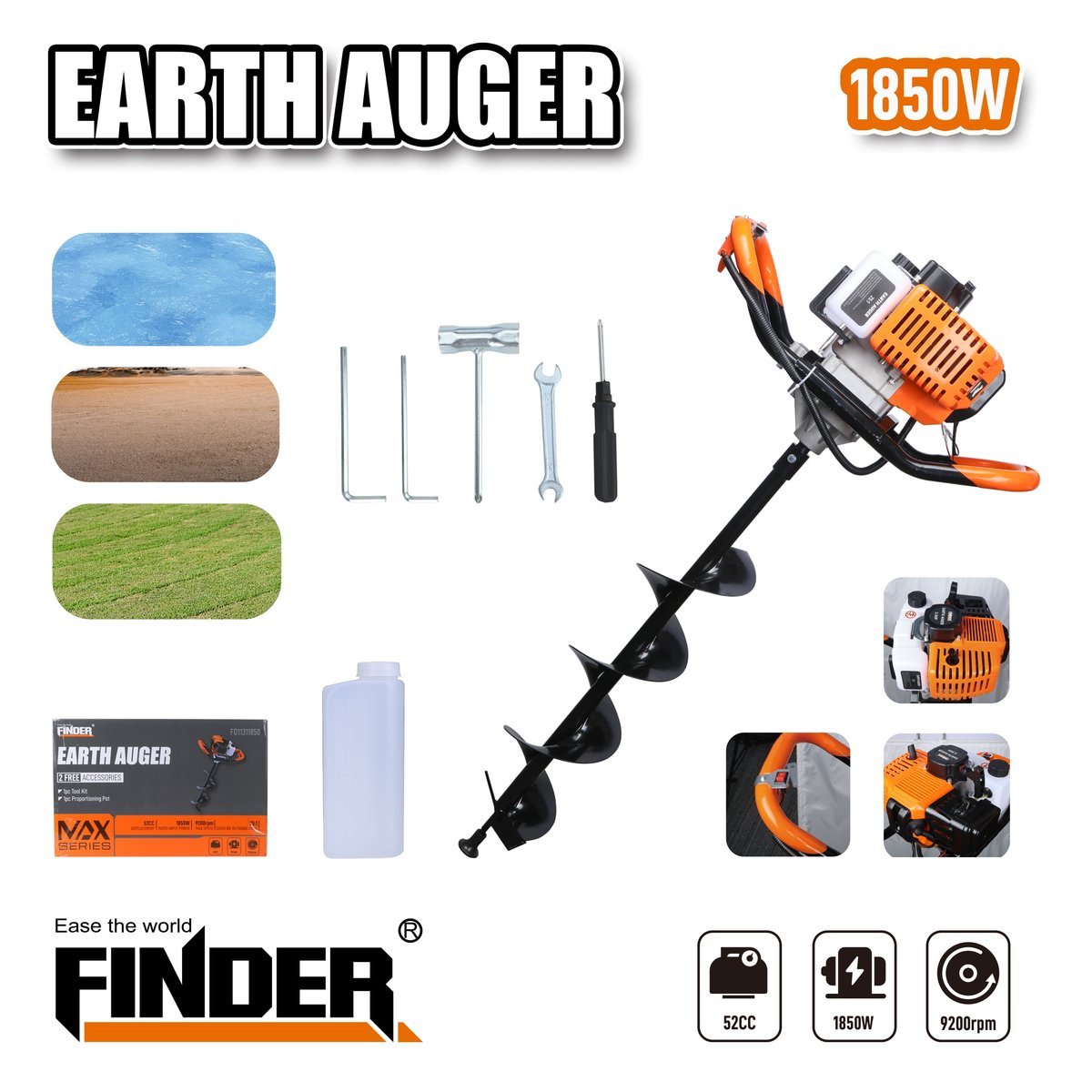 درل حفر ارض زراعي FINDER 1850W