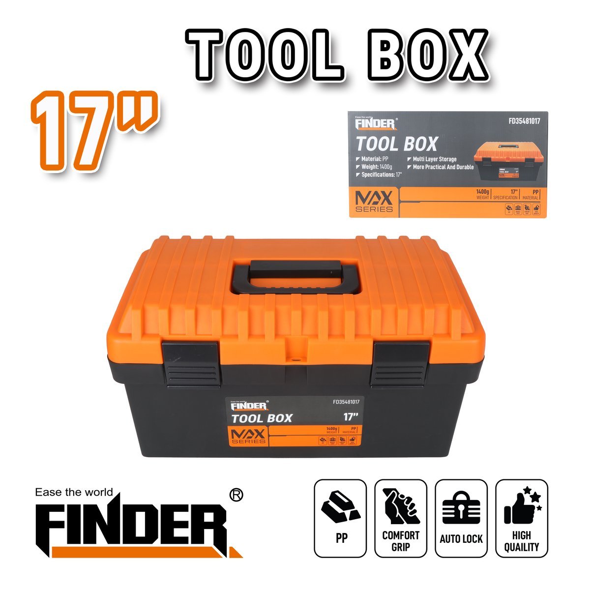 صندوق عدة بلاستك FINDER MAX "17