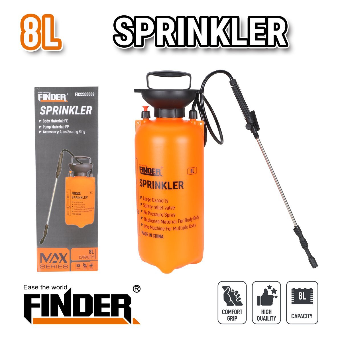 طرمبة رش زراعي 8 لتر FINDER