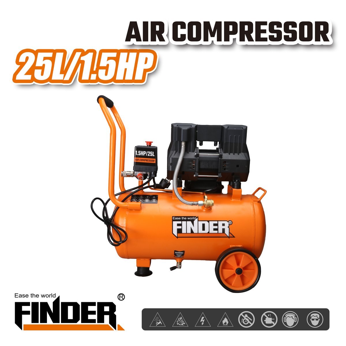 كمبريسة صامتة 25 لتر  FINDER 1.5HP