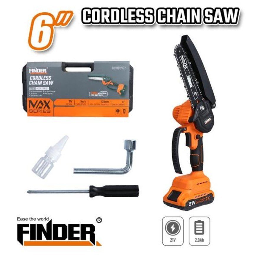 منشار شجر شحن 6" FINDER 21V/2.0A - عدد وأدوات في الأردن