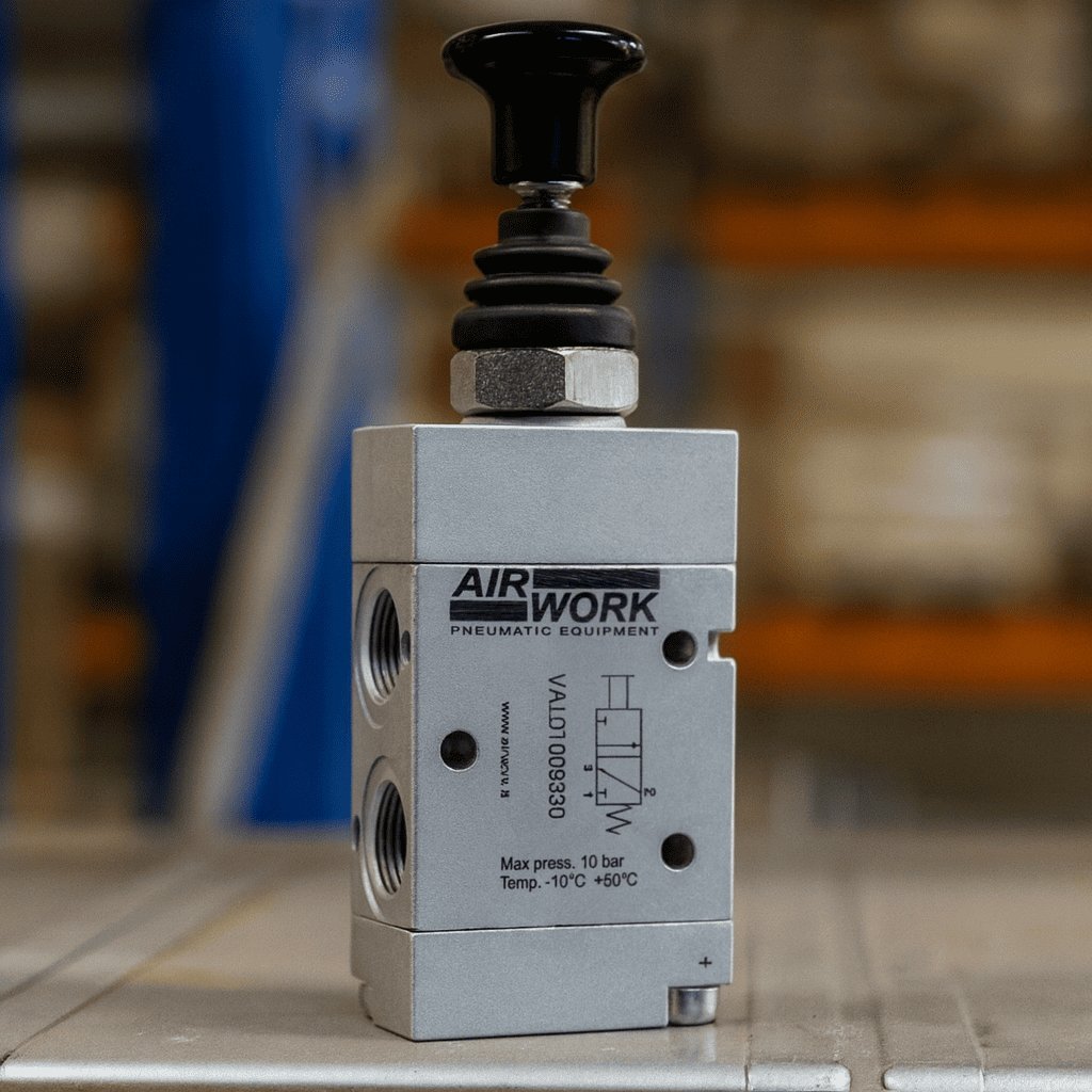 صمام كبس زمبرك 3/2  1/4" AirWork VM4010093301