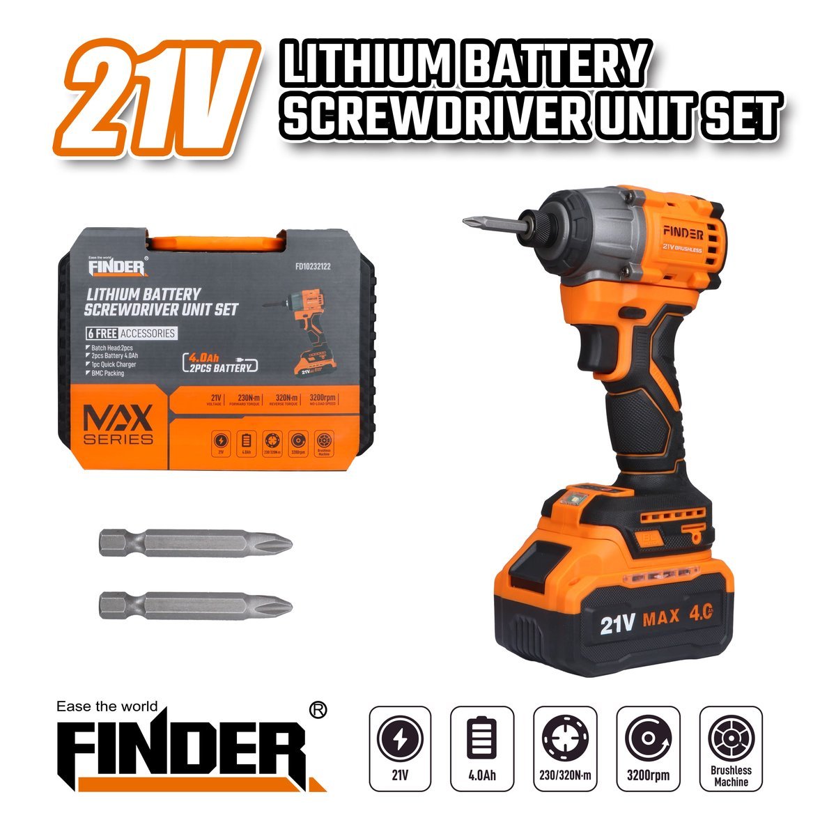 درل شحن براغي لقم FINDER 21V