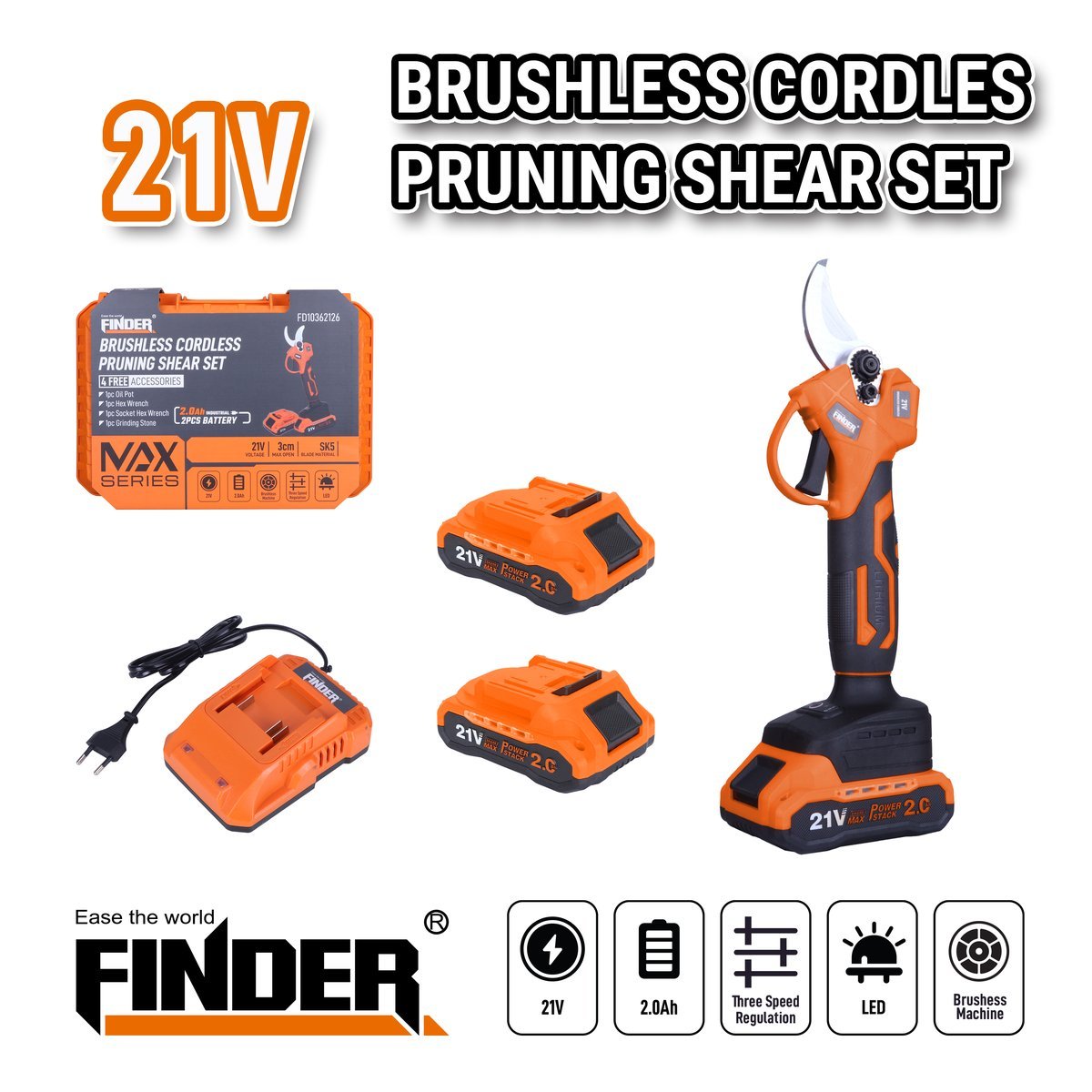 مقص شجر شحن FINDER 21V 2.0A