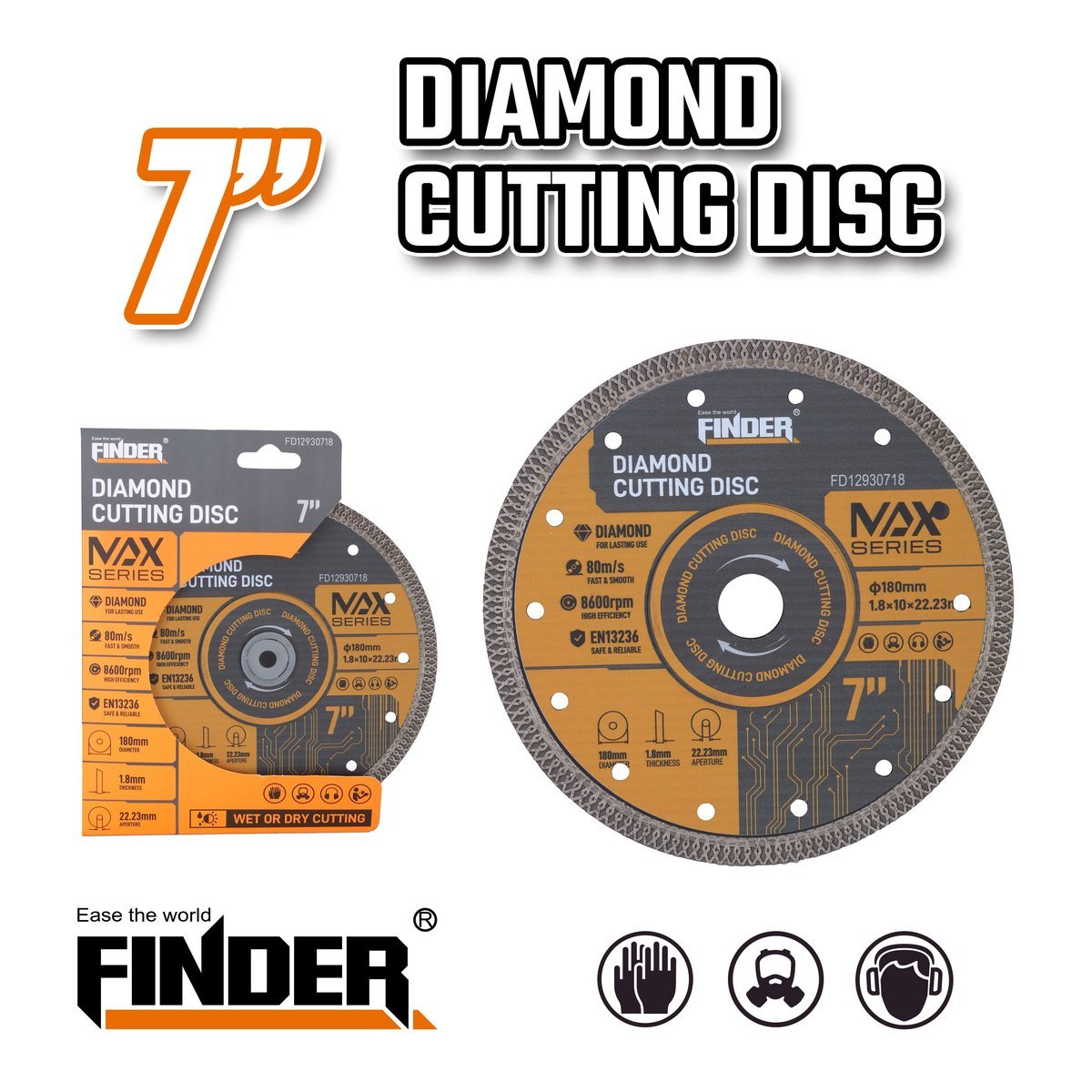 صينية قص جرانيت  رخام  حجر  7" FINDER MAX