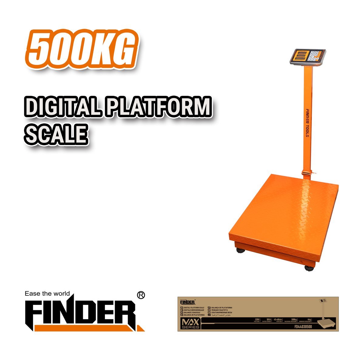 ميزان الكتروني  500 كيلو 45*60 سم FINDER