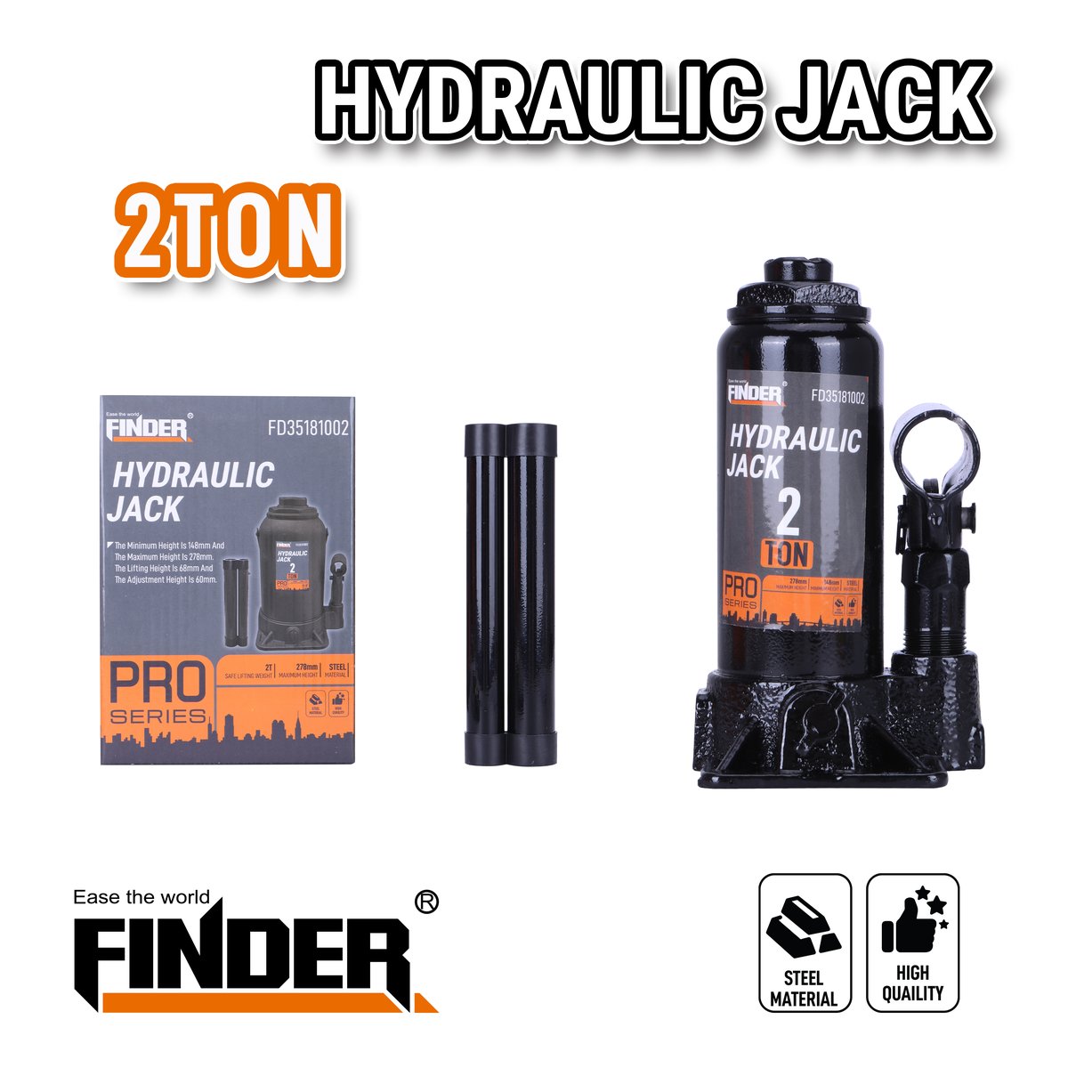 جك زيت سيارة 2 طن  PRO FINDER