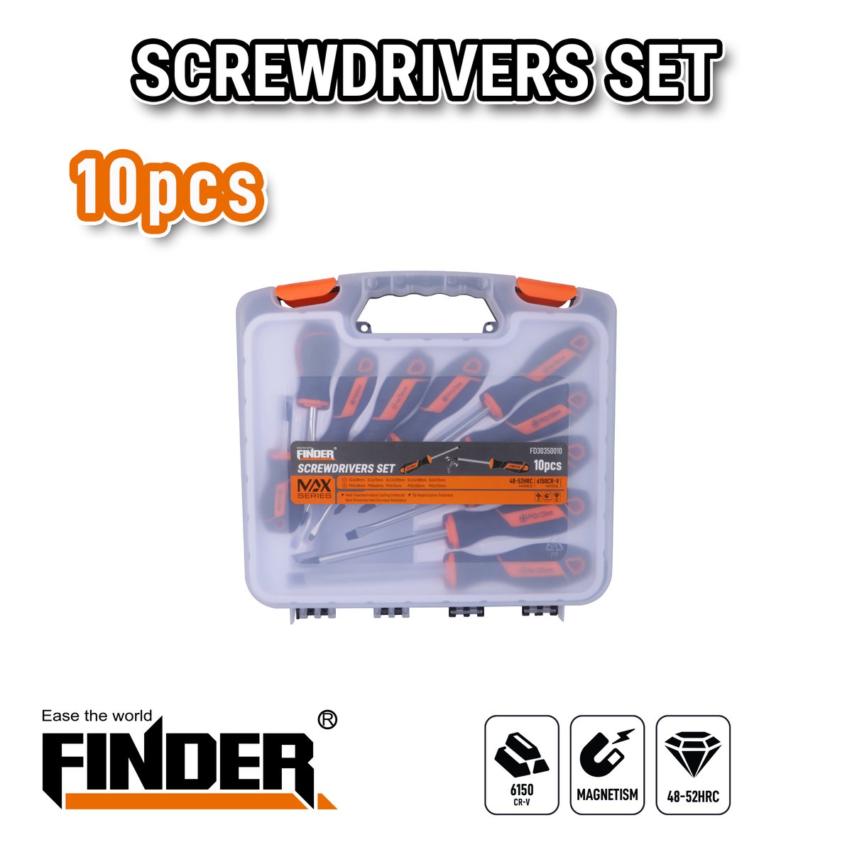 طقم مفكات 10 قطع FINDER FD30350010