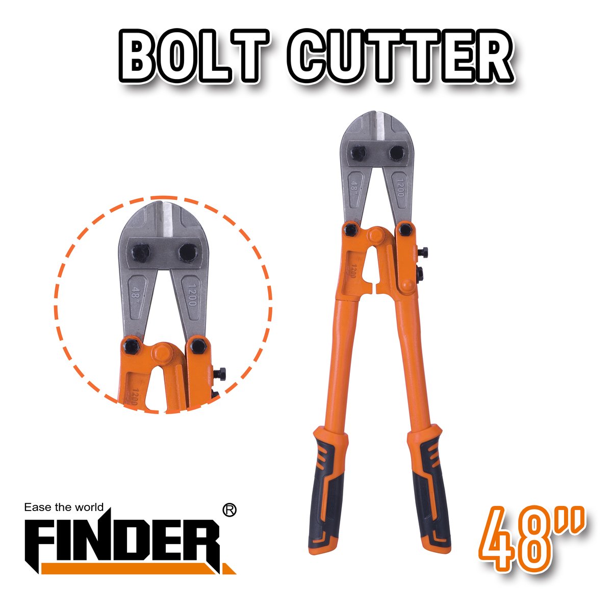 مقص حديد مبروم 48"  FINDER