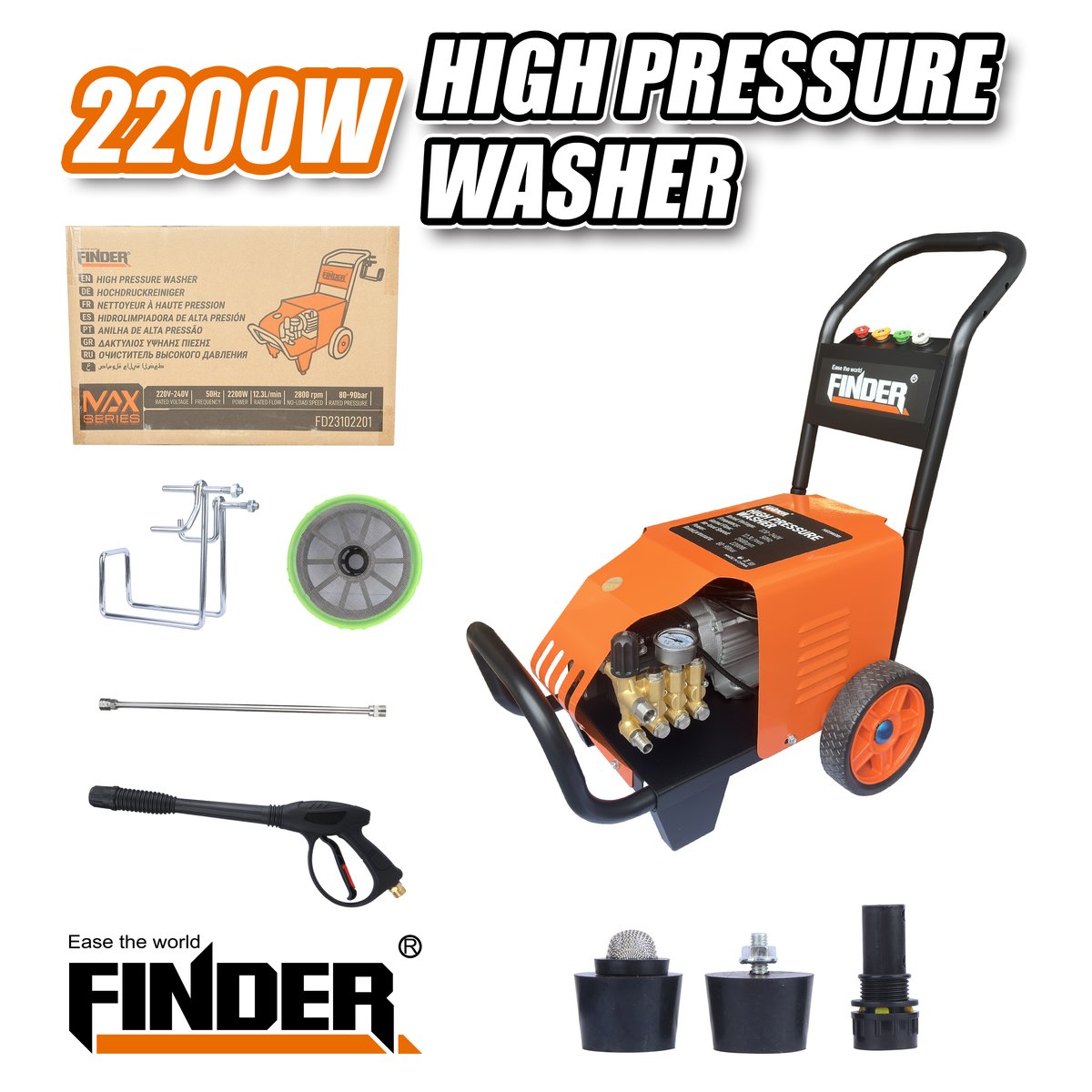 مضخة غسيل FINDER 180 BAR 2200W