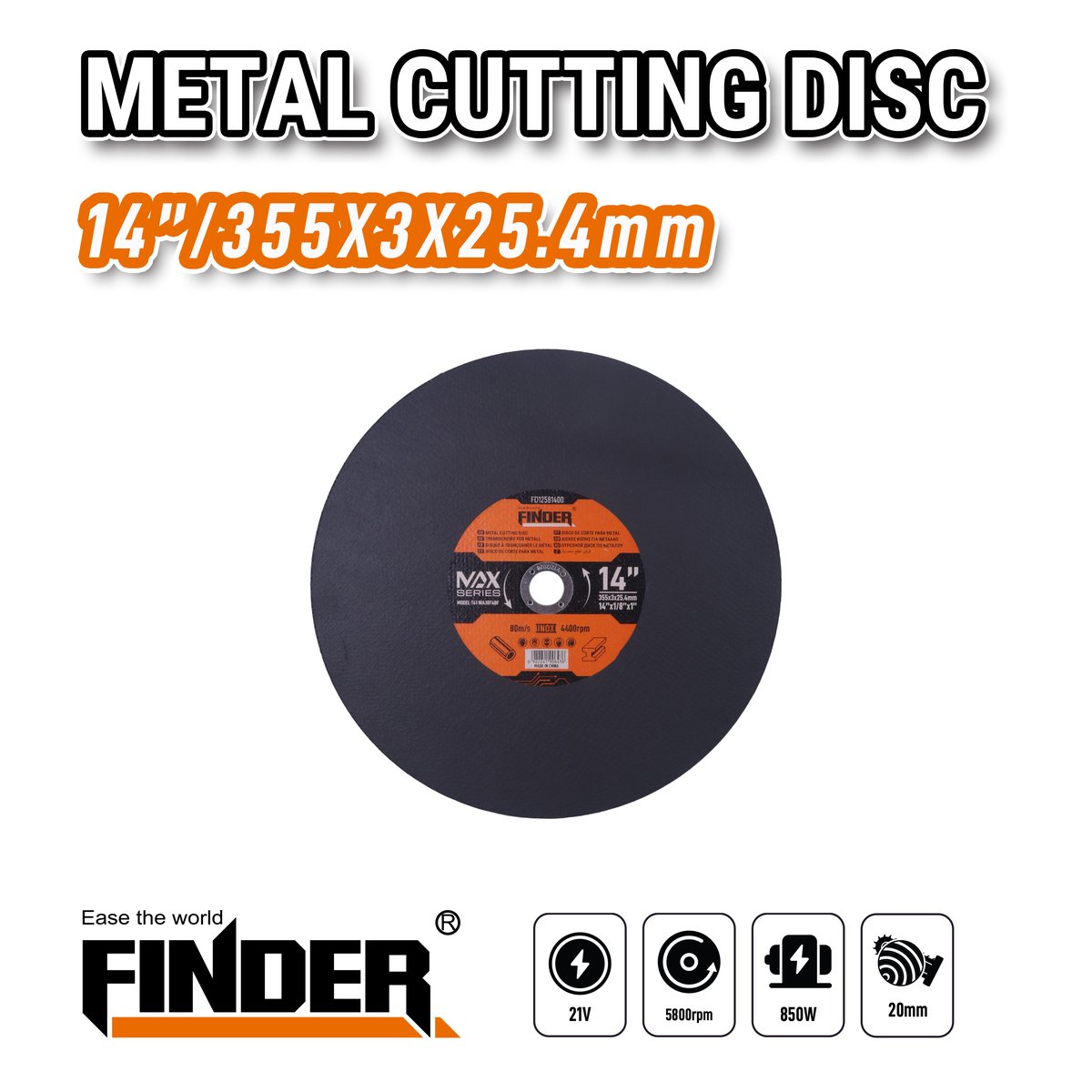 فيبر قص 14" 3 ملم  MAX FINDER