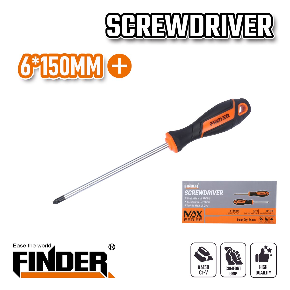 مفك مصلب 6*150 FINDER FD30626150