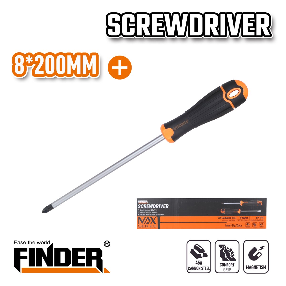 مفك مصلب 8*200 FINDER FD30323200