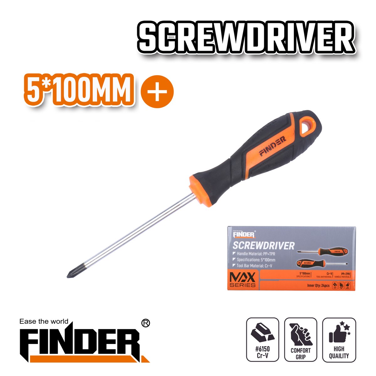 مفك مصلب 5*100 FINDER