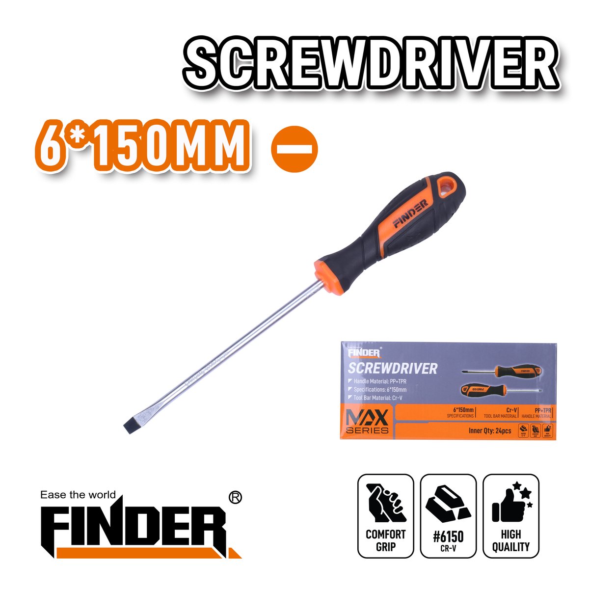 مفك عادي 6*150 FINDER FD30616150