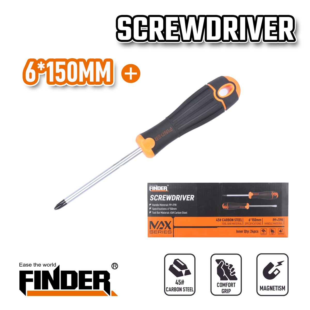 مفك مصلب 6*150 FINDER FD30322150