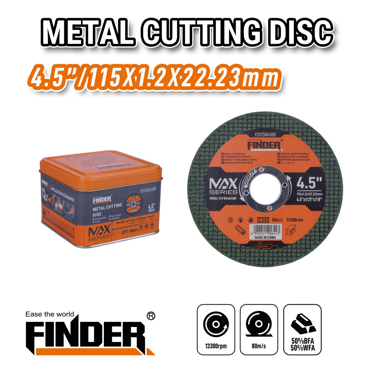 فيبر قص 4.5" 1.2 ملم  MAX FINDER