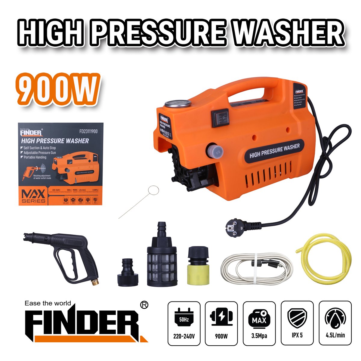 مضخة غسيل FINDER 900W