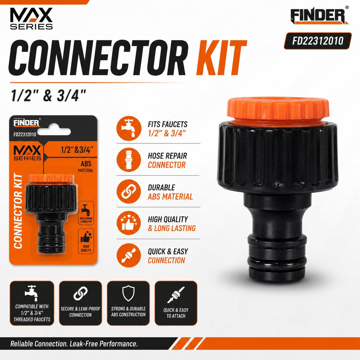 راسية بربيش بلاستيك 1/2" - 3/4" FINDER