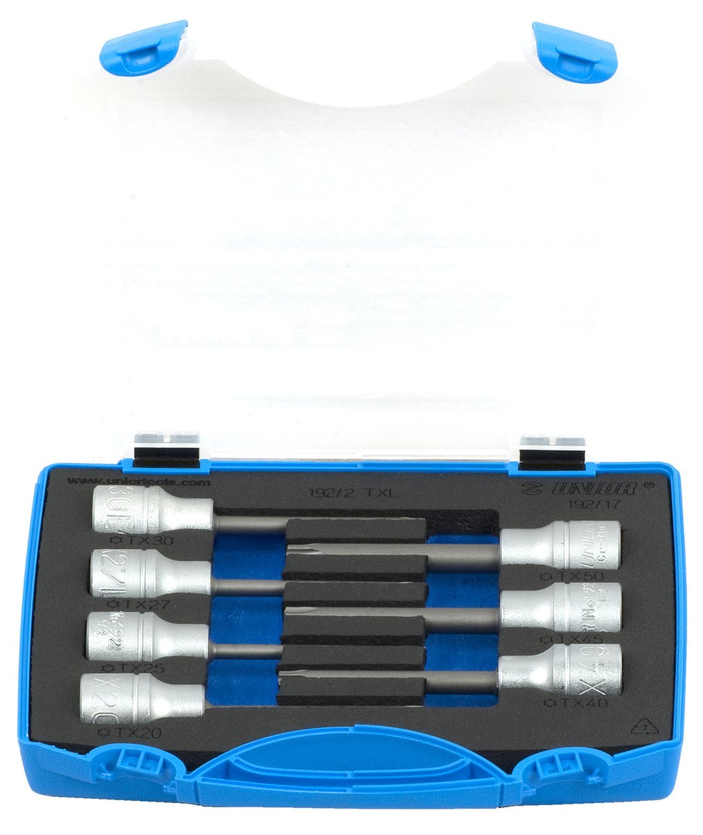 طقم بوكس 1/2" طويل TX * TX 20 - TX 50 / 7 PCS 192/17 UNIOR