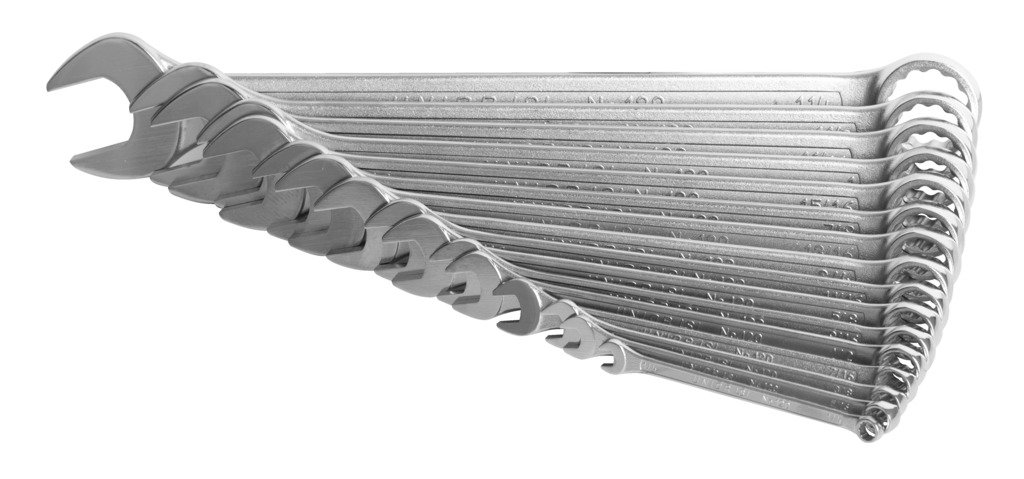 طقم مفاتيح شق رنج طويل إنش 1/4"–1.1/4" (16 قطعة)