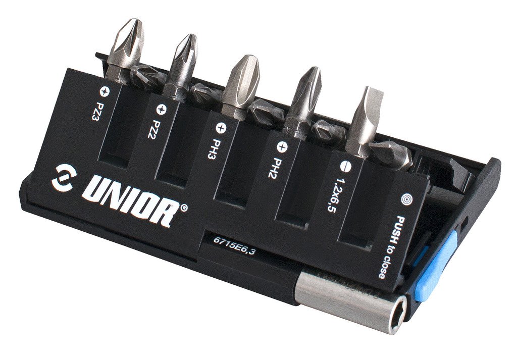 طقم راسية درل 1* bits adaptor E6, 3 (1/4") (article 6715E6,3) dim. 50 4* double-crosstip (PZ) bit (article 6466C6,3) dim. PZ1, PZ2 (2*), PZ3 4* crosst